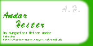 andor heiter business card